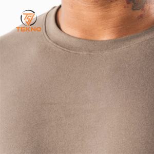 Camiseta Unisex de algodón de 220gsm de gran tamaño 100%, ropa de calle ligera transpirable suave, Camisetas largas de peso pesado en blanco, parte delantera para hombres - Product Image 5