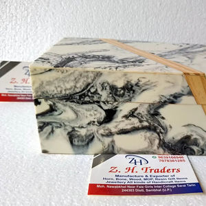 Decorative Indian Bone Inlay Jewelry <b>Box</b> Customized Resin & MOP Handmade Luxury Organizer for <b>Keepsakes</b> - Product Image 1