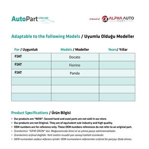 Clutch, Brake Pedal <b>Rubber</b> for Fiat Ducato, Fiorino, Panda - 2 Pieces - Product Image 2
