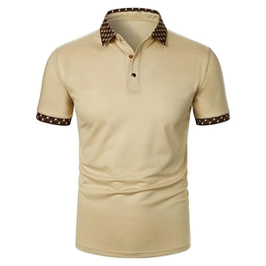 High Quality Men's for Polo <b>Shirts</b> Comfortable Breathable New Design Color Block <b>Half</b> <b>Button</b> Casual Wear Available Plus Sizes - Product Image 6