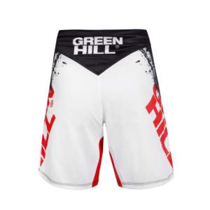 Pantalones Cortos de MMA Blancos de Diseño Personalizado GREEN HILL, Ropa de Poliéster Elástico para Grappling y BJJ para Gimnasio, Sublimados (10535) - Product Image 3