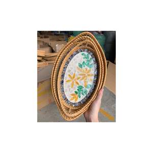 Plateau de service élégant en nacre, nouvelle arrivée, artisanat mondial - pour servir les aliments - Product Image 3