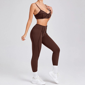 2025 nouveau Yoga ensemble femmes survêtement entraînement Legging athlétique costume gymnastique Push Up Legging Fitness soutien-gorge soleil vêtements de sport vêtements de sport vêtements actifs - Product Image 1