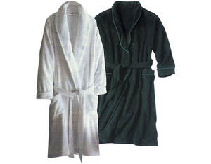 Albornoz de Tela de Rizo de Alta Calidad, Color Blanco, 100% Poliéster, para Hotel, Spa, Uso Casual en Invierno - Product Image 2