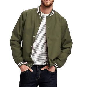 2025 vestes d'université pour hommes personnalisées en ligne se tiennent devant patchs de broderie toile respirante veste Letterman Baseball personnalisé - Product Image 1