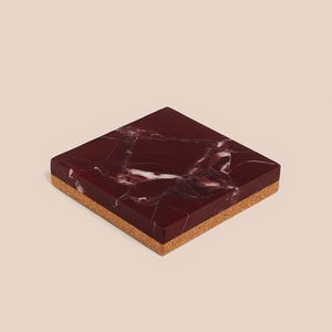 Nouveau sous-verre rond en marbre blanc avec base en liège naturel tapis de boisson en pierre de luxe absorbant antidérapant anti-rayures durable fabriqué à la main - Product Image 4