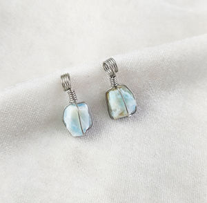 Pendentif en quartz rose naturel brut enveloppé de fil, pendentif en cage en argent sterling 925 pour la fabrication de bijoux de la Saint-Valentin - Product Image 2