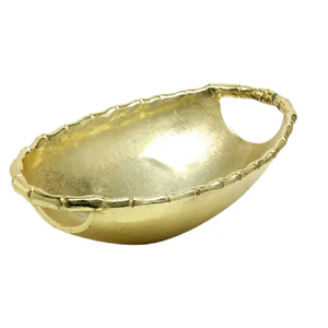 Vase de table moderne en feuille d'or bol décoratif en couleur or vase à fleurs artisanal décor à la maison - Product Image 3