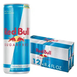 Boisson énergisante Red Bull sans sucre, 8.4 floz, paquet de 12 canettes