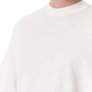 100% T-shirt en coton épais pour hommes T-shirt uni imprimé personnalisable grande taille T-shirt imprimé surdimensionné de haute qualité pour hommes - Product Image 5