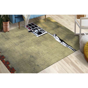 Alfombra Estampada: Diseño Único de Hombre Desnudo de Banksy para Decoración Moderna del Hogar, Alfombra de Chenilla - Product Image 1