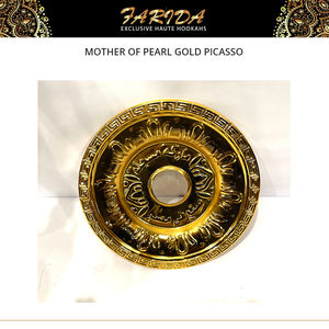 Chichas en acier inoxydable Picasso doré, nacre de qualité supérieure, design unique, qualité exceptionnelle, fournisseur en gros égyptien, fabrication sur mesure - Product Image 3