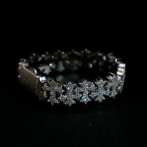 925 Sterling Silver Moissanite Cross Link Bracelet VVS Iced Out Diamond hip hop bijoux cadeau de Noël pour bracelet en diamant - Product Image 2