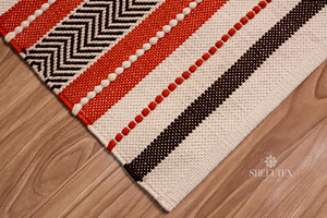 Indian Supplier of Top Selling 100% Cotton Handwoven Floor <b>Rugs</b> Area <b>Rugs</b> & Sets at Cheap Price - Product Image 4