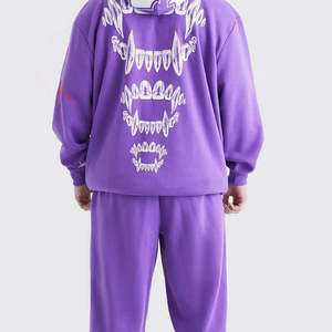 Top Tendance Haute Qualité Vente Chaude 2025 Imprimé Hommes Manches Longues Logo Personnalisé Impression Strass Survêtement - Product Image 6