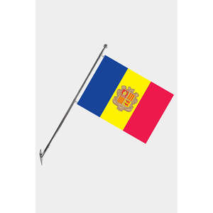Telescopic Flagpole Set <b>for</b> Wall Mounting <b>Flags</b> Polyester Digital Versatile Travel Agency Automotive Education Insurance - Product Image 1
