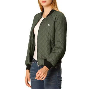Chaqueta Bomber de Moda para Mujer, Chaqueta Informal con Cremallera, Chaqueta de Invierno Personalizada de Manga Larga - Product Image 4