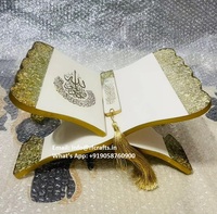 Titulaire du Saint Coran Premium Fusion acrylique et bois pour l'affichage du livre islamique Grand cadeau de l'Aïd