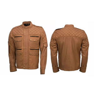 Veste en peau de mouton pour homme, vêtement d'extérieur décontracté sophistiqué, coupe équilibrée, finition polie, design moderne, imperméable, coupe-vent - Product Image 2