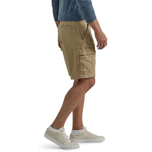 Cordón Ligero Bolsillos laterales Cargo Shorts Hombres Algodón Gimnasio Fit Cintura elástica Streetwear Pantalones cortos para hombres - Product Image 3