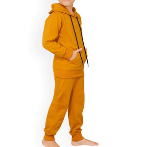 Survêtements d'impression de logo personnalisés de couleur unie de haute qualité pour la collection d'hiver des garçons pour enfants tendance et tenues confortables - Product Image 2