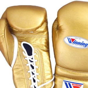 Guantes de Boxeo Profesionales con Cordones, de Cuero Genuino Dorado, para Entrenamiento y Sparring, Hechos a Mano - Product Image 2