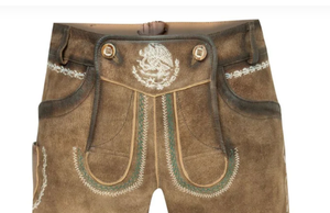 Novedades 2025 Pantalones cortos bávaros Oktoberfest tradicionales para hombres con estilo Lederhosen en color marrón personalizado - Product Image 2