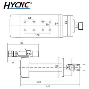 HYCNC ISO30 Atc Spindle Motor 9kw Air-cooled Three-Phase Woodworking HQD Spindle Motor - Product Image 5