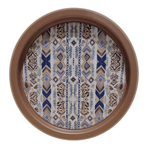 African Rhythm Collection Metal <b>Round</b> <b>Tray</b> - dia 315 mm - Product Image 1