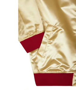 Chaqueta universitaria de satén de seda informal con logotipo personalizado a precio barato, chaqueta profesional transpirable Versity para hombre 2025 - Product Image 6