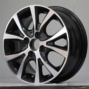 Jantes en alliage classiques pour Accent 2014 Performance rétro 14/15/16 pouces, roues en maille à formage à flux, lèvre argentée usinée, 4x100, neuves - Product Image 2