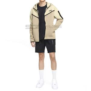 Meilleur style hommes strass sweats à capuche de haute qualité et pas cher prix fermeture éclair solide motif bas quantité minimale de commande - Product Image 4