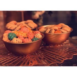 Tazón de Metal martillado Dorado de la mejor calidad, mesa de diseño clásico, tazón de Chocolate decorativo con detalles dorados para bodas - Product Image 4