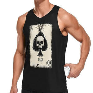 Débardeur d'entraînement de gymnastique sans manches décontracté pour hommes, vêtements de fitness en polyester/coton tricotés et respirants pour la musculation - Product Image 4