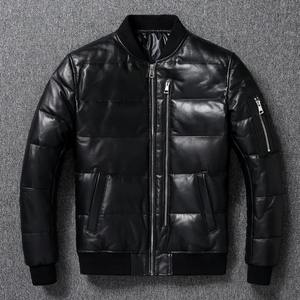 Veste de moto d'hiver de style personnalisé de haute qualité pour hommes en cuir véritable imprimé léopard Style haute rue imperméable - Product Image 1