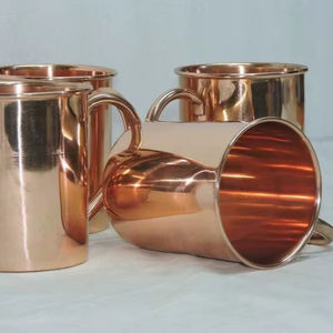 Mug en cuivre élégant pour Moscow Mule, artisanat indien, mugs en cuivre russes - Product Image 1