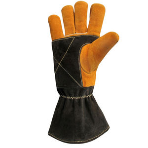 Guantes de soldadura por encargo precio bajo al por mayor guantes de trabajo de invierno con cuero Partido de vaca - Product Image 3