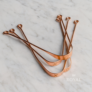 Ayurveda Detox công cụ chăm sóc răng miệng tự nhiên lưỡi đồng scraper tinh khiết lưỡi sạch scraper cho vệ sinh răng miệng hơi thở tươi - Product Image 1