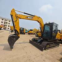 Mini-excavatrice sur chenilles d'occasion SY75C Pro de marque chinoise d'origine, prix bas, tracteurs d'ingénierie, peinture non finie
