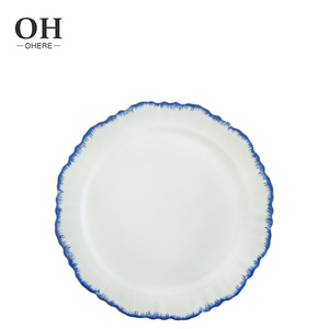 Juego de <span class=keywords><strong>Vajilla</strong></span> Simple de Porcelana Blanca <span class=keywords><strong>Royal</strong></span> <span class=keywords><strong>Albert</strong></span> con Borde Azul, Platos de Cena de Cerámica, Decoración Navideña para Mesa, Eventos al Aire Libre y Fiestas - Product Image 4