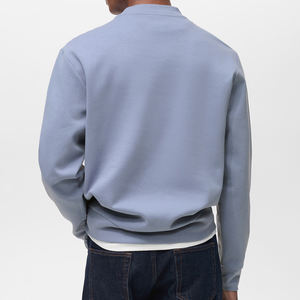 Sudadera personalizada de alto lujo para hombre, ropa de calle de cuello redondo de algodón con cuello simulado, sudaderas y sudaderas para hombre - Product Image 6