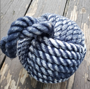 Large Knotted Rope Doorstop with Loop Monkey Fist Sailor Rope Knot Heavy Doorstoper Jute Rope - <b>Nautical</b> Decor - Product Image 3