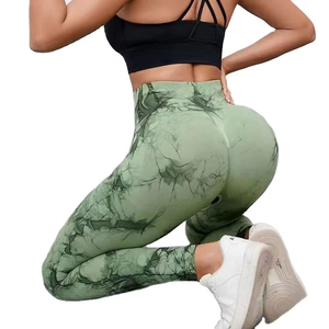 Nuevo Tie Dye sin costuras de cintura alta para entrenamiento gimnasio Fitness Leggings para mujeres Yoga gimnasio pantalones atléticos Spandex poliéster - Product Image 2