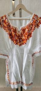 Dernière mode 100% coton kashmiri brodé court caftan décontracté fête impression avec gland taille pour le printemps/été - Product Image 2