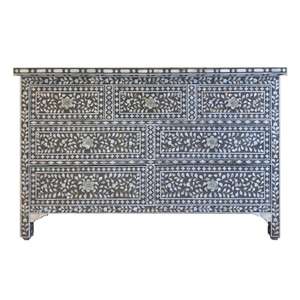 ตู้ลิ้นชักเจ็ดลิ้นชักฝังมุกลายดอกไม้ทำด้วยมือไม้ถูพื้นหรูหราปรับแต่งได้ตามต้องการ - Product Image 2