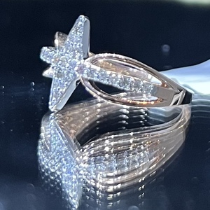 แหวนทองคำแท้14K 18K ที่สวยงามพร้อมเพชรธรรมชาติของขวัญแฮนด์เมดแบบดั้งเดิมสำหรับเครื่องประดับชั้นดีที่ไม่เหมือนใครของเธอ - Product Image 2