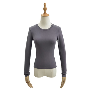 Ropa de Salón Personalizada, Camiseta para Mujer de Corte Universal, Tops de Manga Larga OEM, Camiseta Elástica de Salón 2026 - Product Image 3