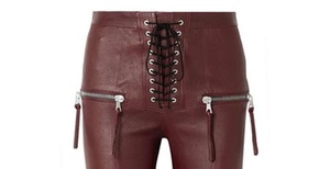 Pantalones de cuero de invierno para mujer de alta calidad, diseño personalizado, patrón recto, pantalones de lápiz delanteros sólidos, estilo cintura elástica para adultos - Product Image 2