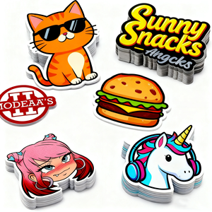 कस्टम आकार के विनाइल कार्टून डाई-कट स्टिकर, उच्च चमक वाले वाटरप्रूफ होलोग्राफिक स्व-चिपकने वाला कार्टून स्टिकर - Product Image 2