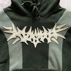 เสื้อฮู้ดแบบสวมหัวมีซิปสีตัดกันของผู้ชายผ้าฝ้าย100% ซักล้างได้เป็นมิตรกับสิ่งแวดล้อม - Product Image 5